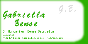 gabriella bense business card
